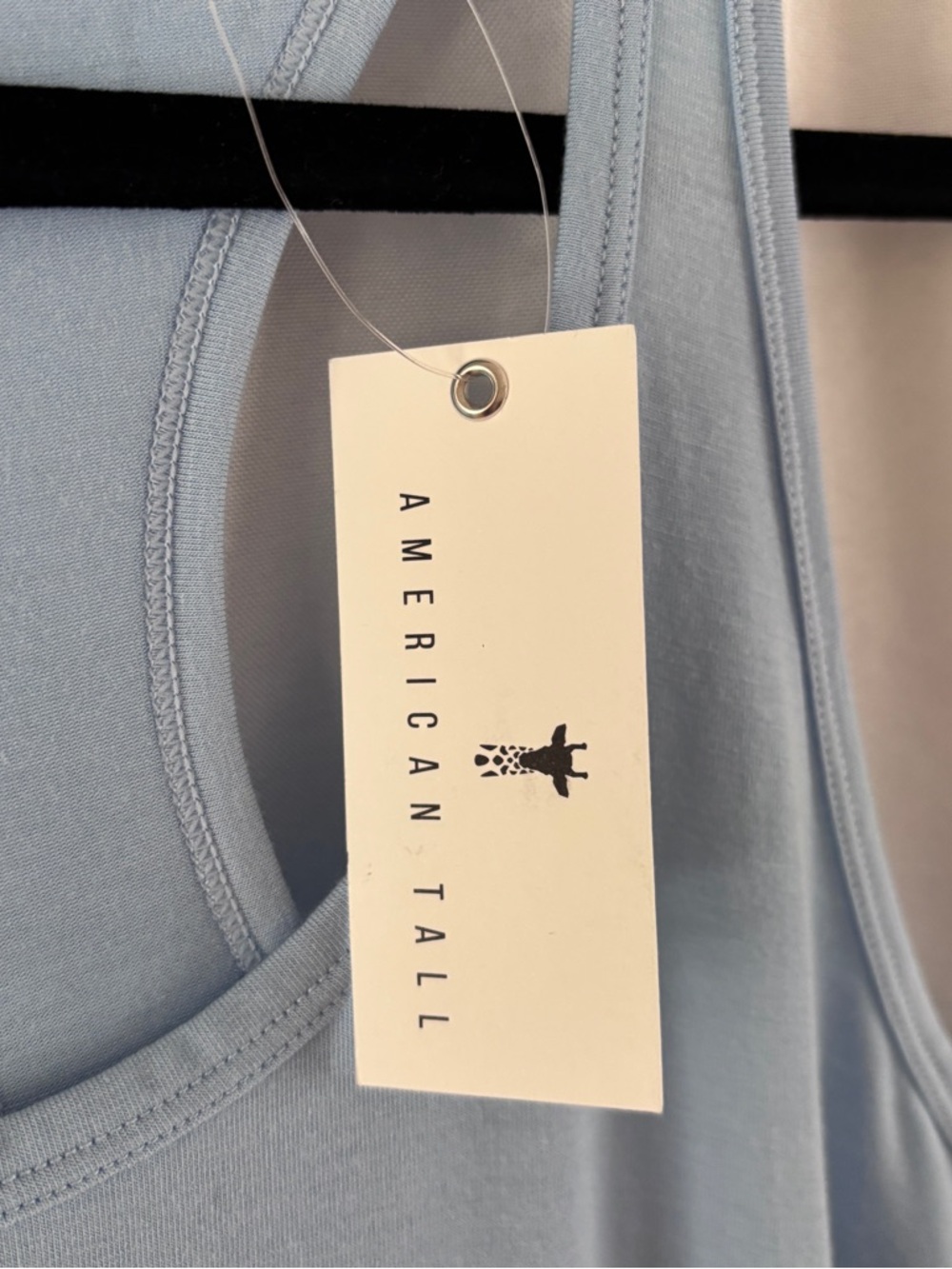 NWT American Tall Light Blue Women's Racerback Tank Top ~ Size Large Tall - Picture 4 of 7
